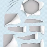 وکتور کاغذ پاره شده