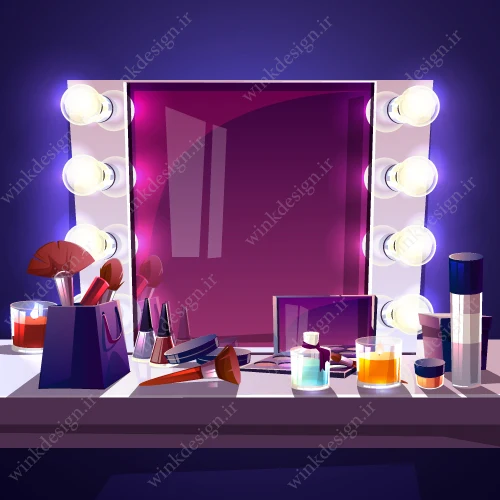 وکتور آینه آرایشگاه زنانه (1)