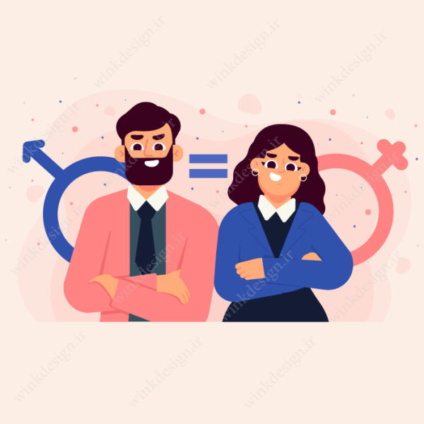 وکتور تساوی حقوق زن و مرد