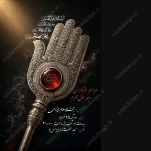 بنر مراسم عزاداری محرم و صفر طرح پنج تن